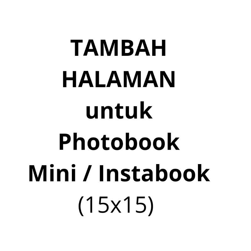

Tambah Halaman Instabook (15x15)