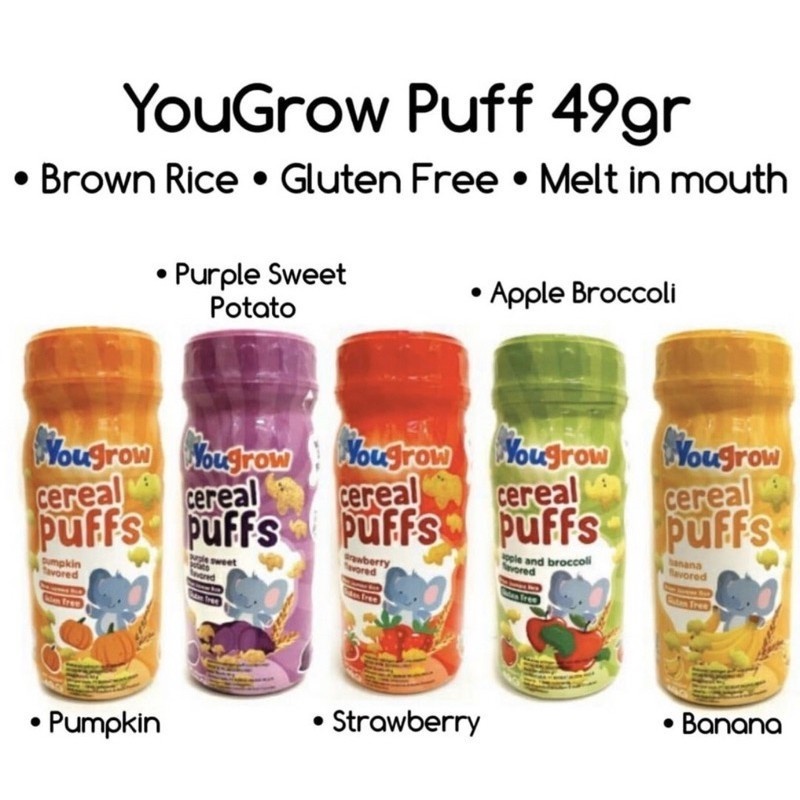 Yougrow Cereal Puff 49gr (Snack bayi)