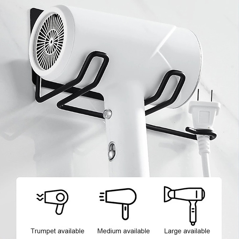 Rak Holder Hair Dryer Bahan Stainless Steel Untuk Kamar Mandi