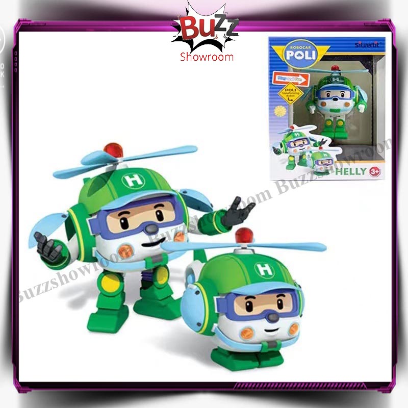 Robocar Poli Transform Mainan Anak Figure Robot Amber Roy Heli