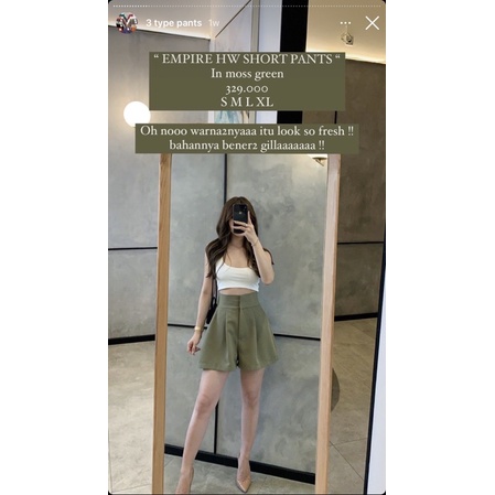 goulding empire hw short pants green colour