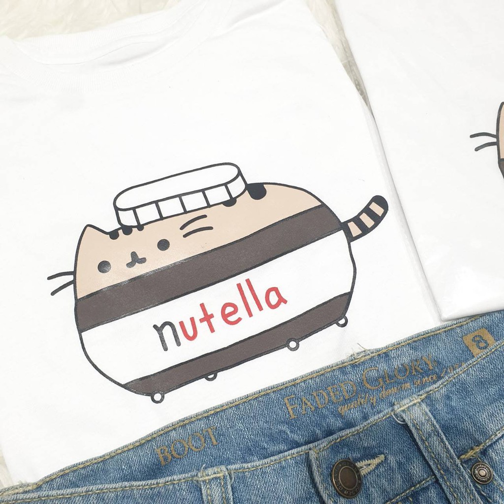  BAJU  KAOS  KATUN NUTELLA OVERSIZE BAJU  KAOS  WANITA  