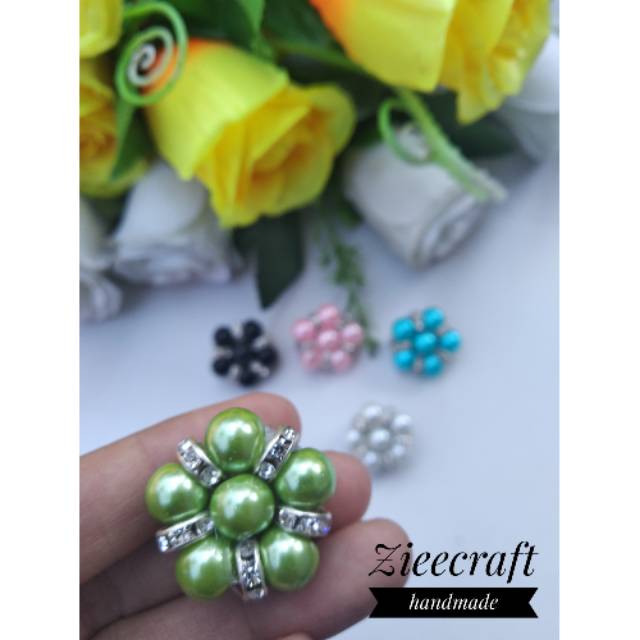 BROS MINI DAGU MUTIARA CANTIK/BROS DAGU IMUT/BROS DAGU HANDMADE/BROS BY ZIEECRAFT