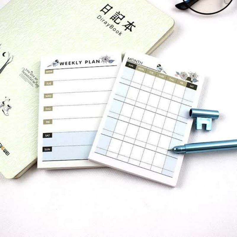 [MYUME.STORE] Pad Sticky Note Memo Jadwal Mingguan Bulanan untuk Stat-4