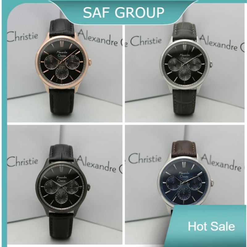 JAM TANGAN ALEXANDRE CHRISTIE AC 6569 / AC6569 PRIA LEATHER ORIGINAL by plp