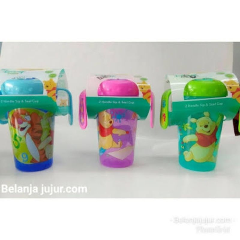 Botol Minum Anak Training Cup / 2 handle sip and seal cup disney
