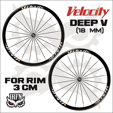 Stiker Decal Rims Velocity lebar 2 cm 700c