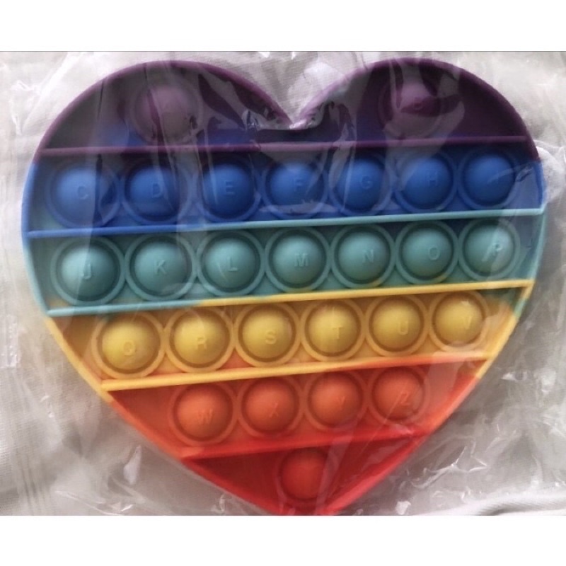 [Grosir] POP IT MURAH RAINBOW UNICORN/AMONG US fidget push Pop Its Fidget Toy Push-Love with ABC