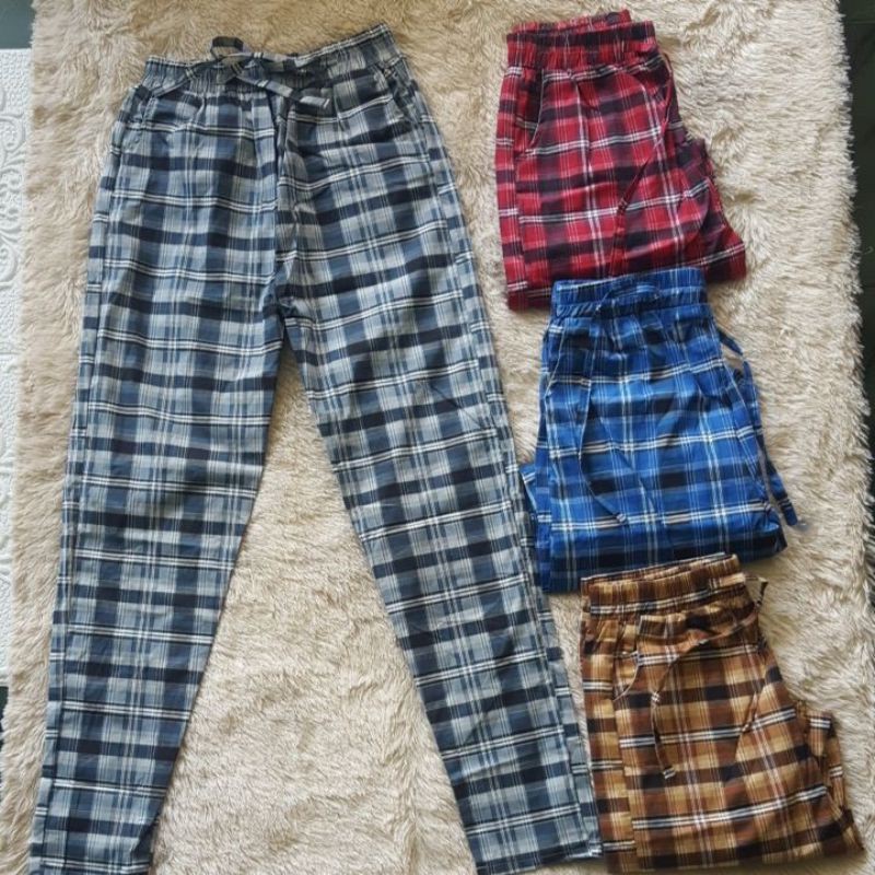 CELANA BAGGY PANTS KOTAK REMAJA/CELANA STIK BALIK REMAJA