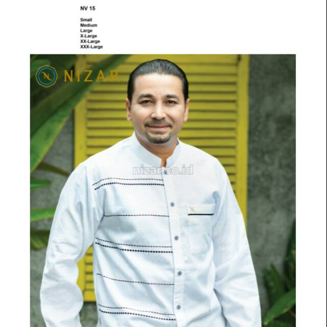 NIZAR BORDIR BAJU KOKO FASHION MUSLIM PRIA (NV 15)