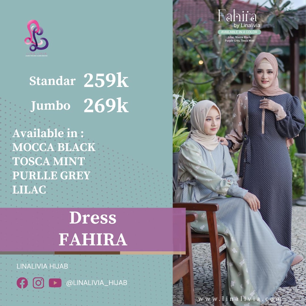 Gamis Fahira by LinaLivia Hijab/gamis polka/