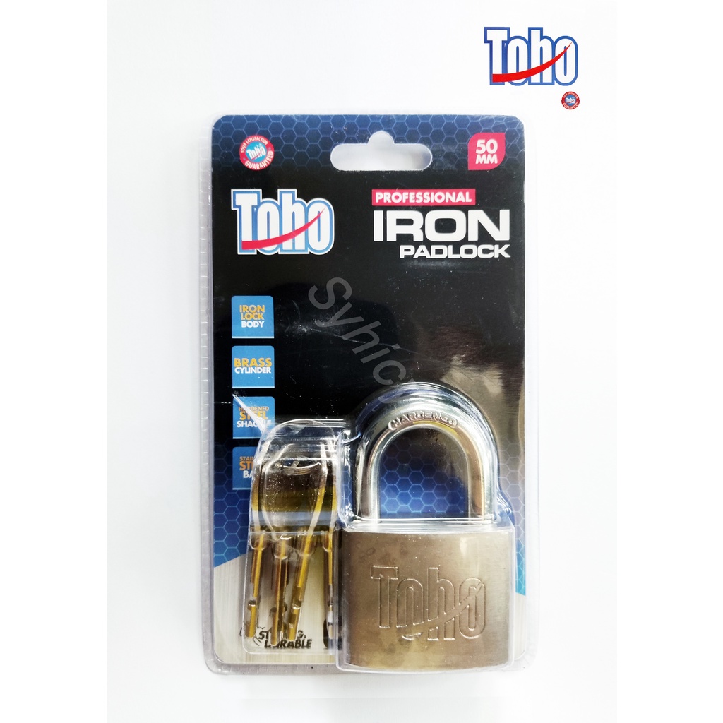 Gembok Toho Leher Pendek / Iron Padlock Short Neck Toho 50 mm