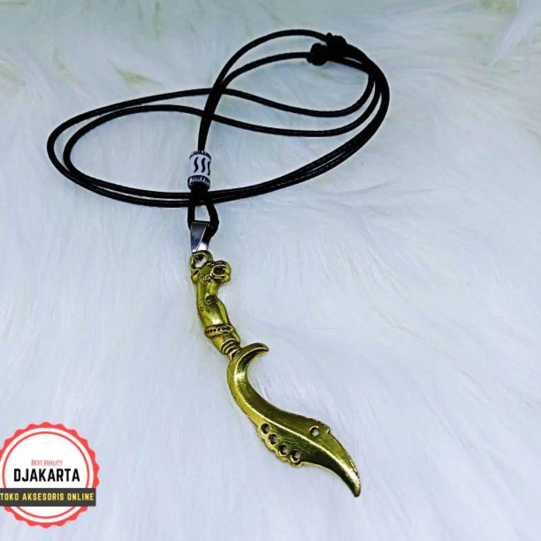 L3Q1 Kalung Kujang Pria Anti Karat / Liontin Kujang Emas/ Kalung  Ready