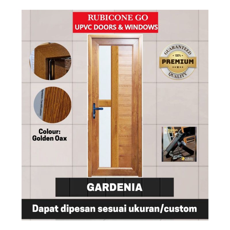 Pintu Utama/ kantor/ Kamar Upvc Rubicon go - Gardenia