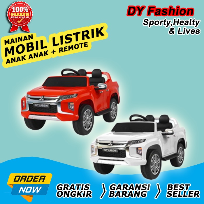 Mainan mobil mobilan anak aki remote SP309 Mobil listrik Mitsubishi remot laki laki perempuan promo