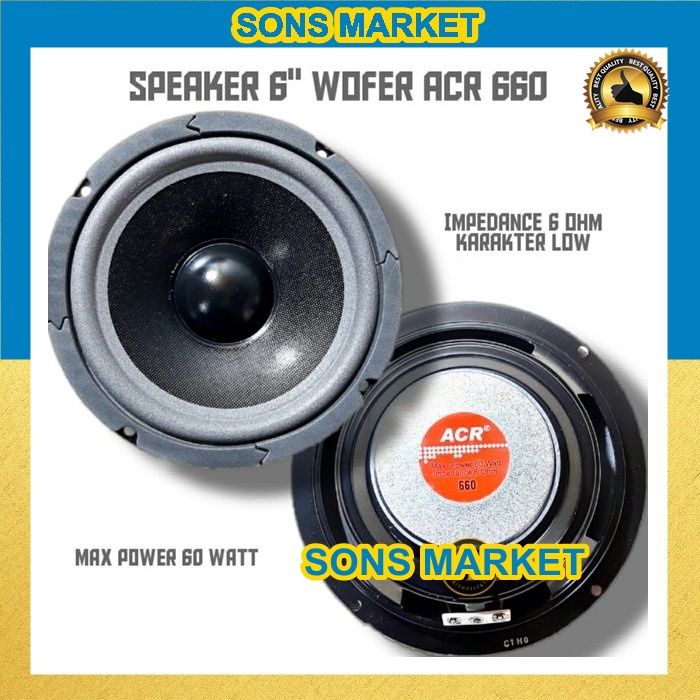 SPEAKER WOOFER ACR 6 inch 6inch 6" ACR 660 ACR660 ORIGINAL