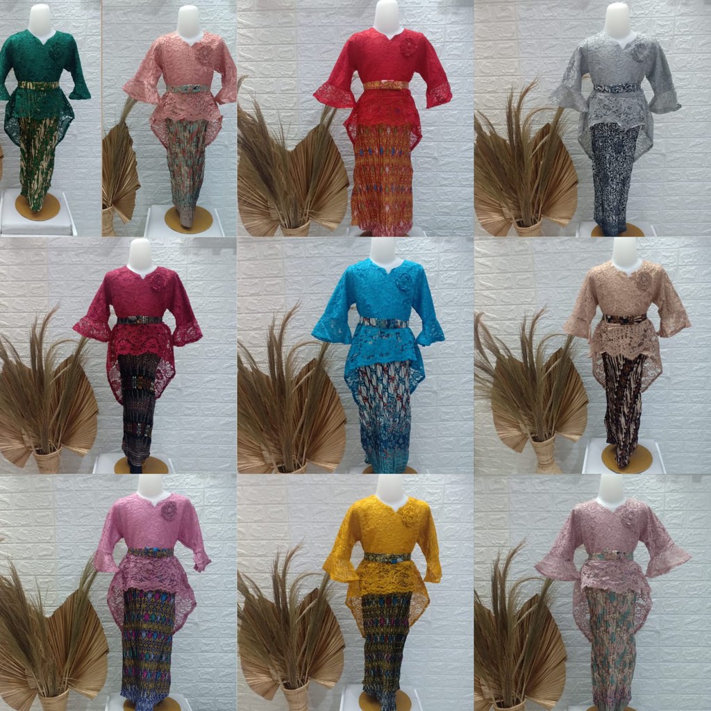 GAMIS ANAK BRUKAT DIERA COMBI ROK BATIK PLISKET (REAL PICT)