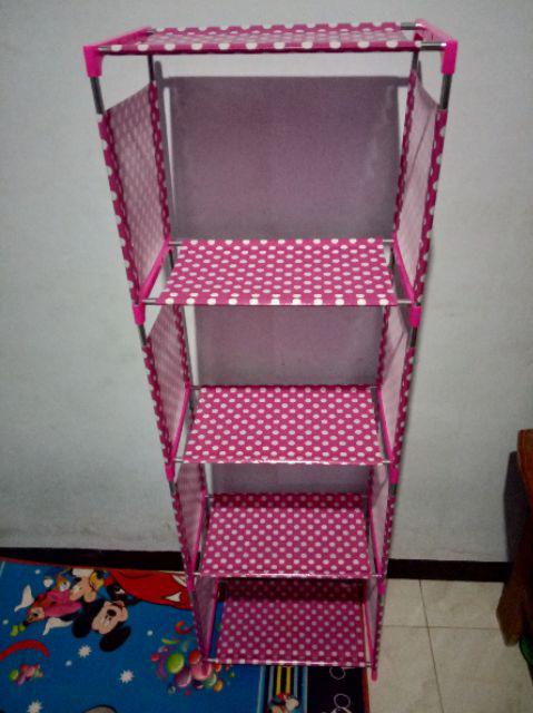 Rak Portable Serbaguna 5 Susun 4 Ruang