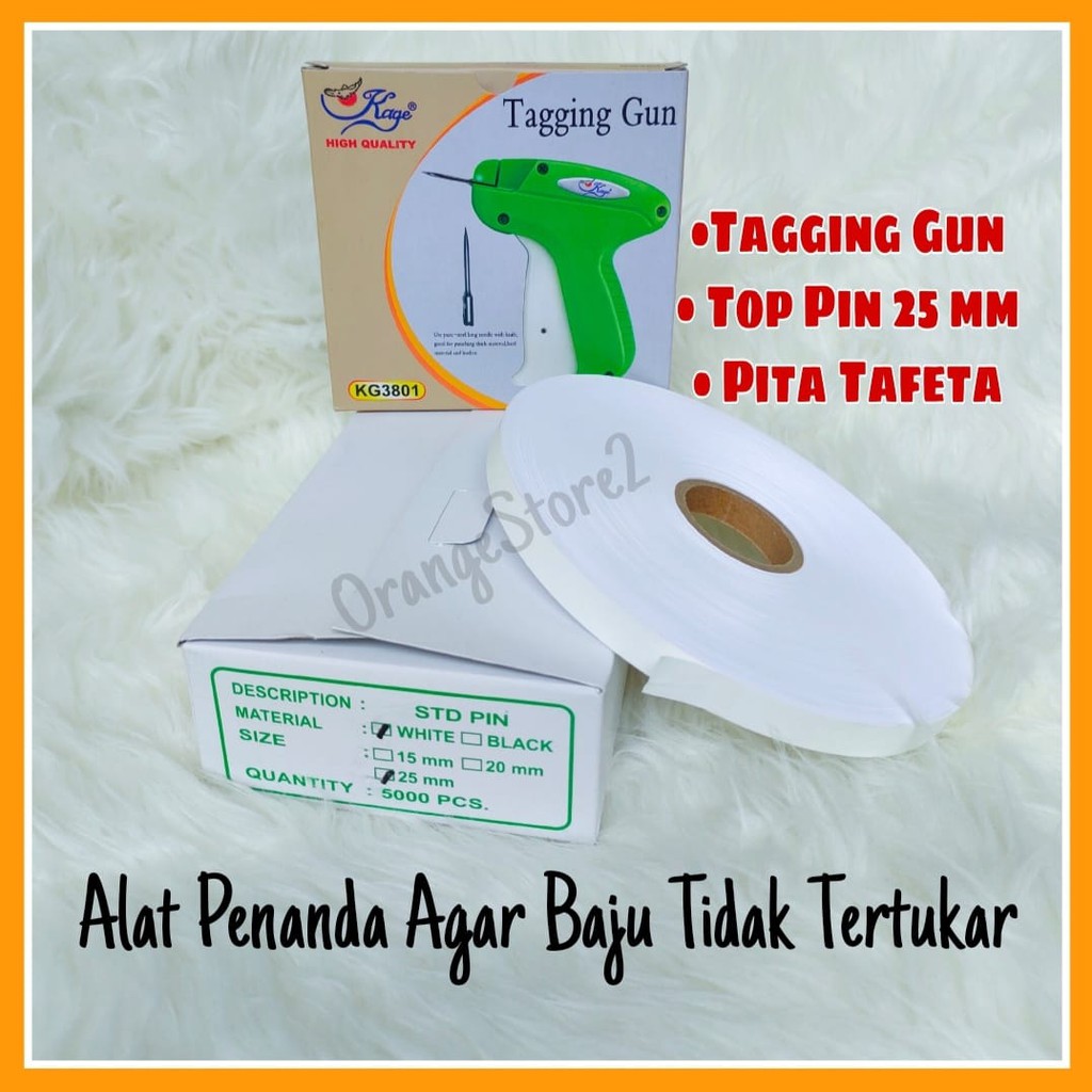 

PAKET Tag Gun Laundry | Tagging Gun | Tembakan Label Tag Pin | Top Pin Label Baju | Pita Tafeta