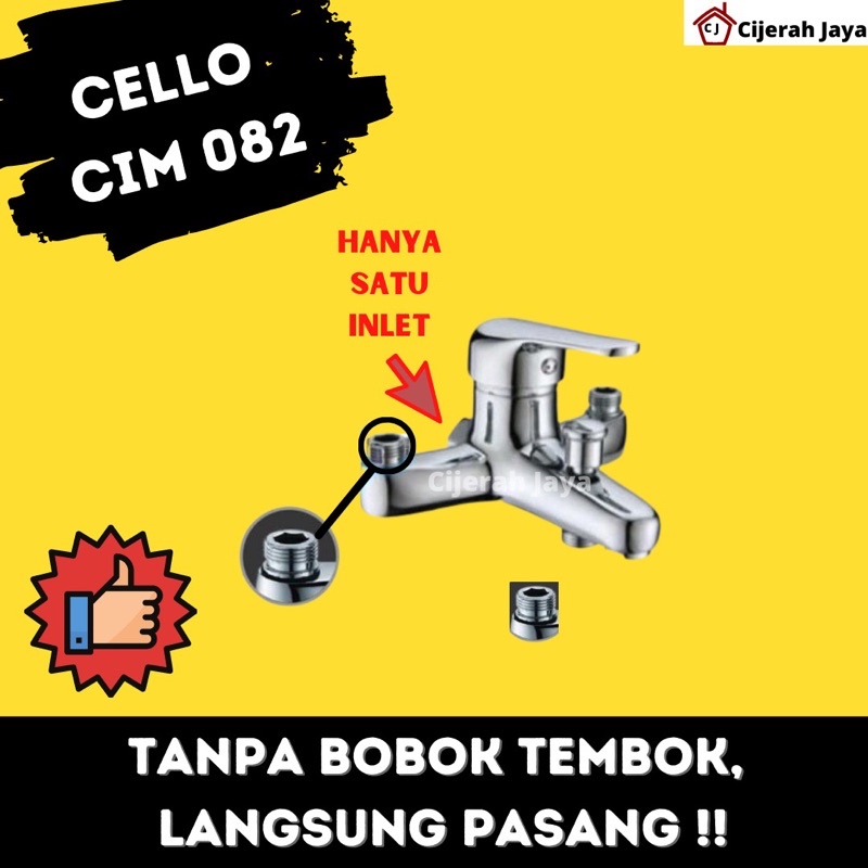 kran air panas instant Cello CIM 082 tanpa bobok tembok kran mixer / Keran mixer tanpa bobok tembok 