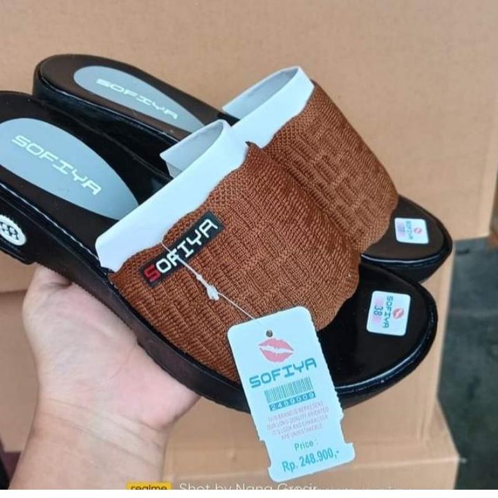 Oke Price.. Sandal Wedges Rajut Sofiya Terbaru/Sandal Wanita Rajut Import  Sofiya Terlaris
