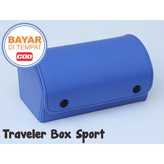 Traveller Watch Case Tube / Tempat Jam Tangan Sport Isi 3 BIRU