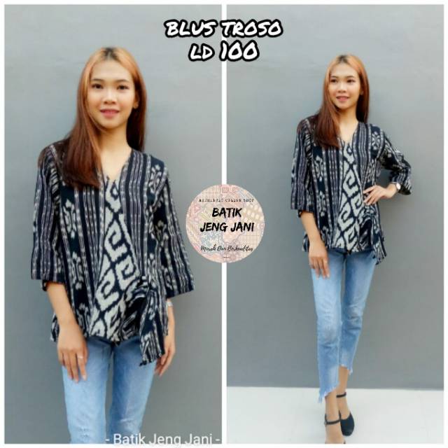 Blouse Tenun Lurik Troso Asli Jepara