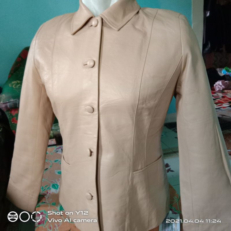 jaket kulit wanita domba asli original domba