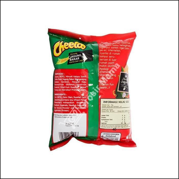 

CHEETOS SNACK JAGUNG BAKAR 40GR 1 KARTON 40PCS GROSIR