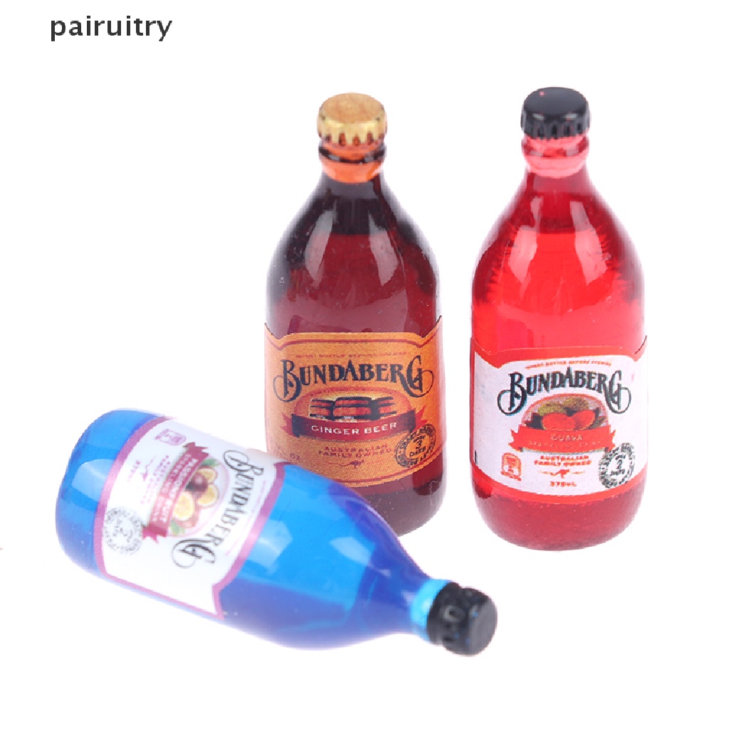 Prt 4pcs Miniatur Botol Minuman Bahan resin Aksesoris Rumah Boneka 1: 12