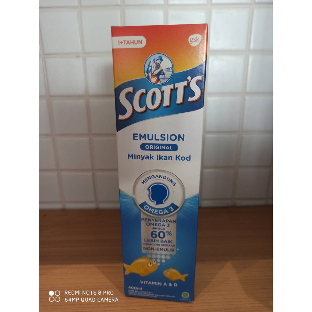 SCOTT'S EMULSION VITA COD LIVER OIL / MINYAK IKAN KOD RASA ORIGINAL 400 ML