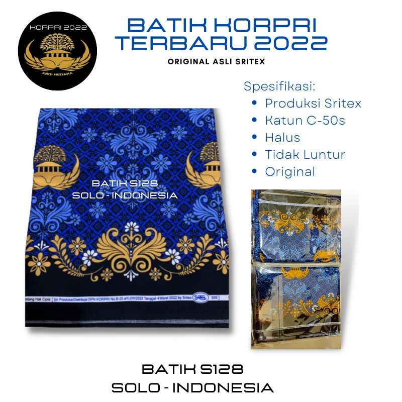 Kain Korpri Terbaru 2023 Batik Korpri Sritex c50 bahan kopri berijin resmi