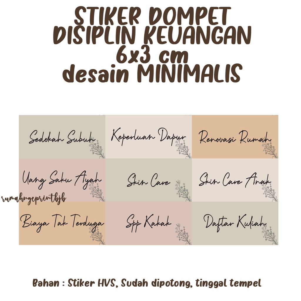 

3# Stiker Dompet Disiplin Keuangan