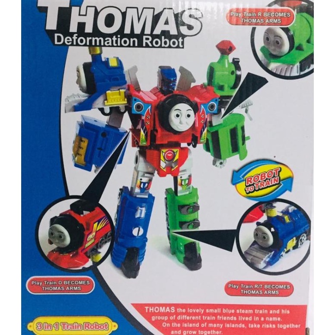 Mainan Anak Thomas Deformation Robot 3In 1 Train Robot