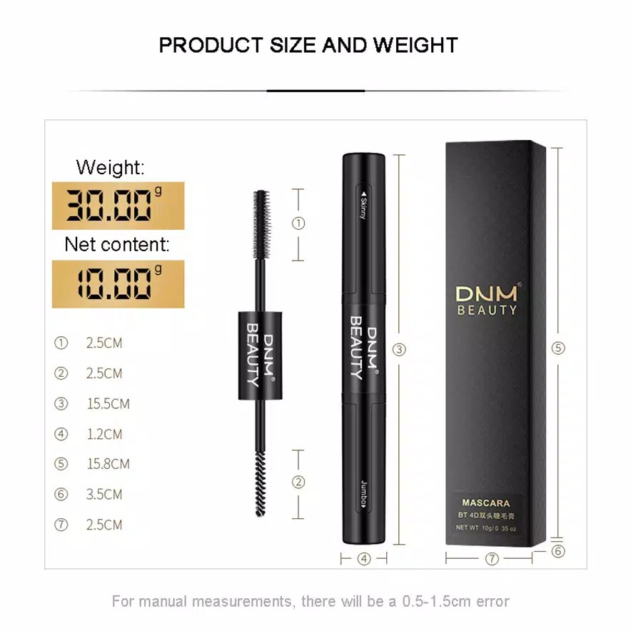 Big Promo!!COD 100% 0ri DNM Black 4D Silk Fiber Lash Mascara Thick Lengthening