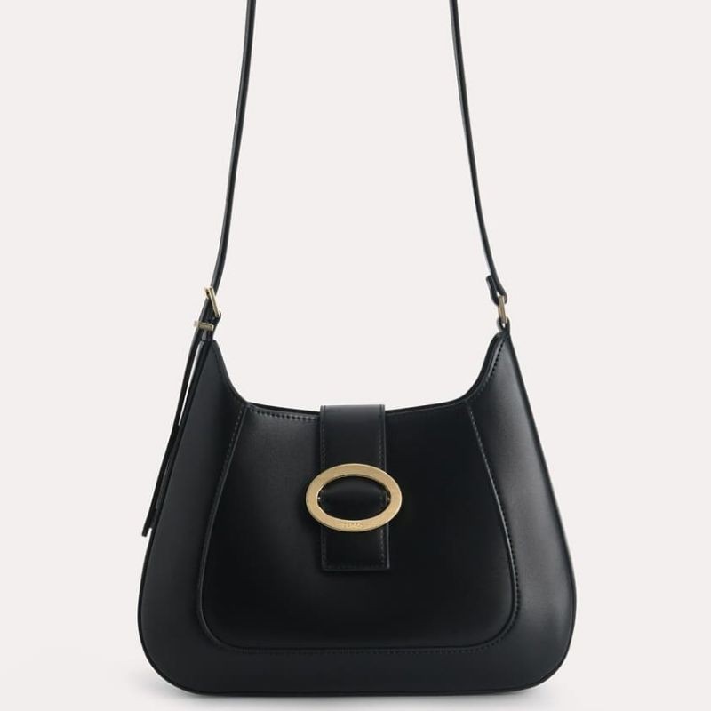 6.6 SALE | PDRO Top Handle Bag with Oval Buckle