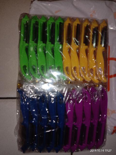 (isi 100pc) Souvenir Pernikahan Pengupas Buah Dan Sayur Pelangi Kemasan Platik (isi 100pc)