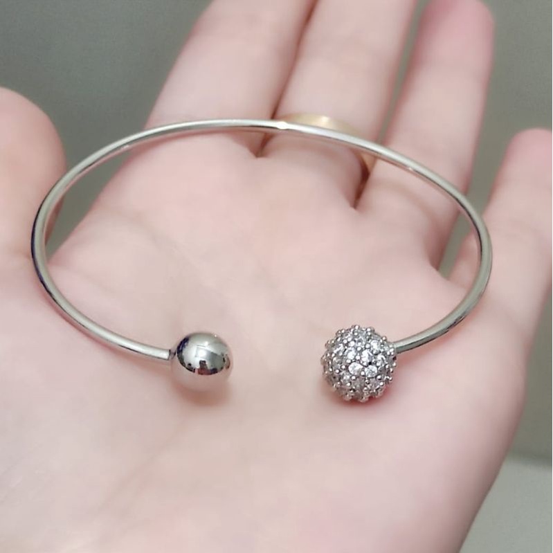 Gelang Bangle Xuping Putih Permata Antikarat Wanita