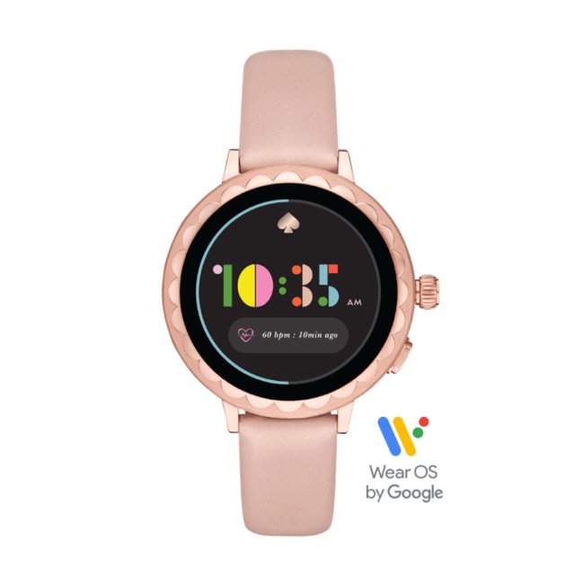 KST2009 kate spade new york scallop smartwatch 2 pale vellum leather