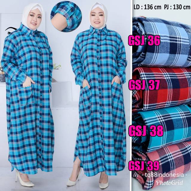 Gamis flanel jumbo/gamis flanel/gamis flanel big size/gamis kotak kotak/gamis jumbo/gamis/maxi