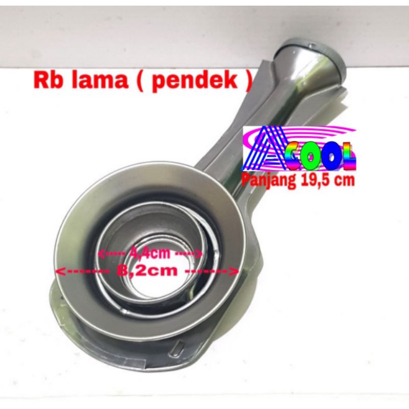 Cerobong Model Rinnai Besar PENDEK Stainless/Stenlis-Dudukan Burner