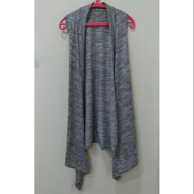 Cardigan Panjang Abu-abu Outer Wanita