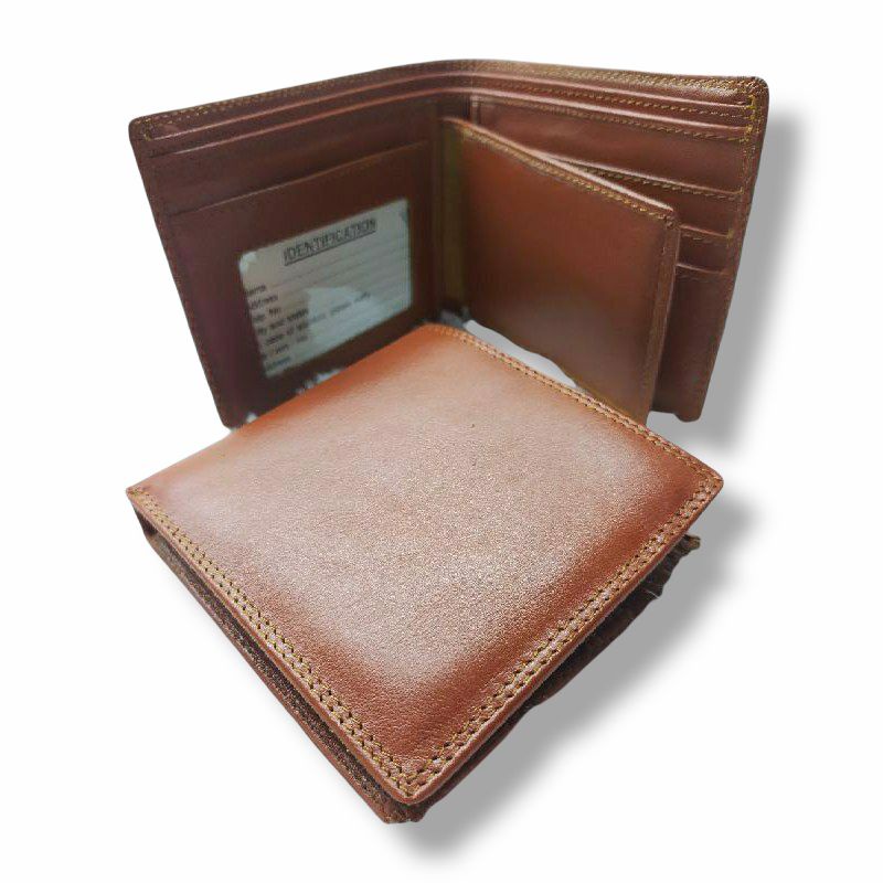 Dompet Pria Kulit Asli  Embos Polos - Tanpa Kain Furing