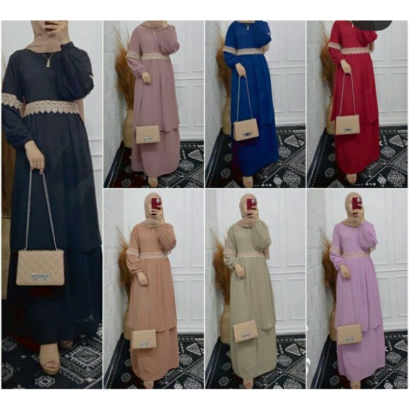 Gamis Malaysia Renda Jasmin Busui
