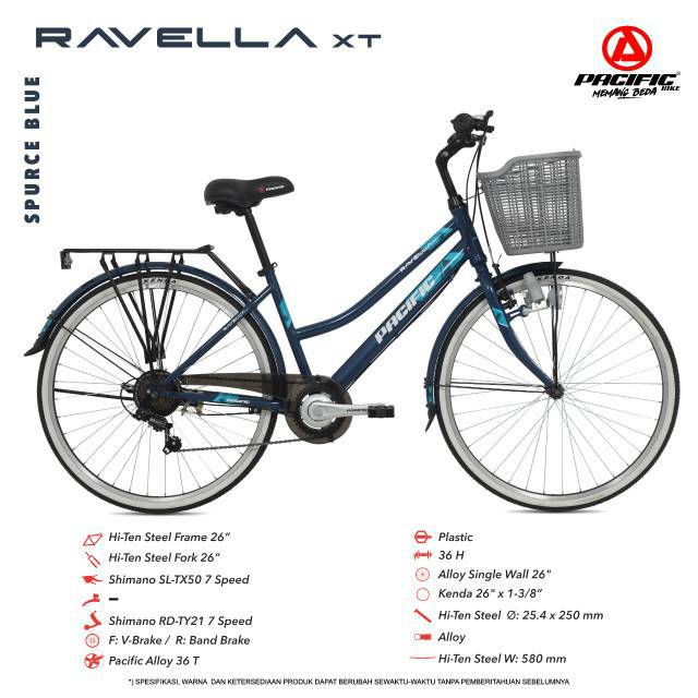 Sepeda City Bike Besi Pacific Ravella XT New