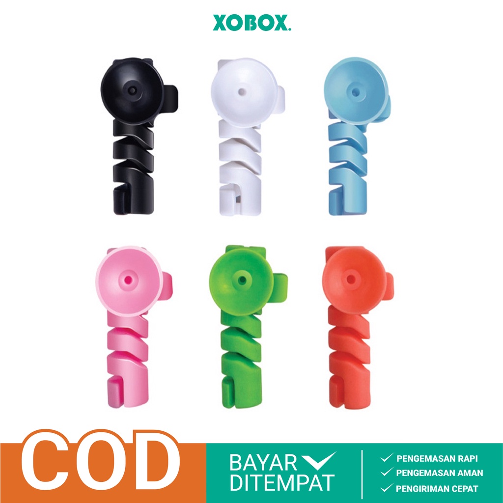 WALL CABLE PROTECTOR Pelindung Ujung Kabel Charger Spiral - XOBOX