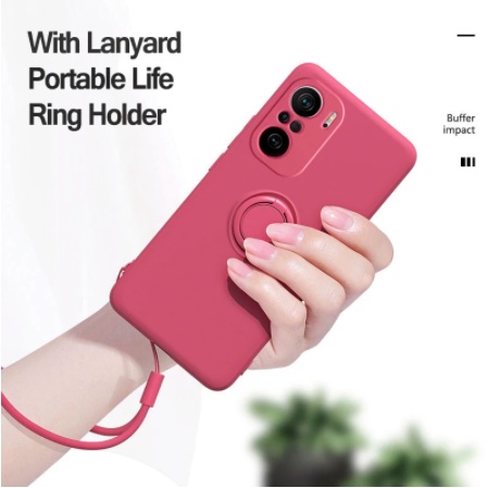 Softcase Silikon liquid Baby Skin Ring Holder Hand Holder 3 in 1 3D Camera For Xiaomi Poco F3