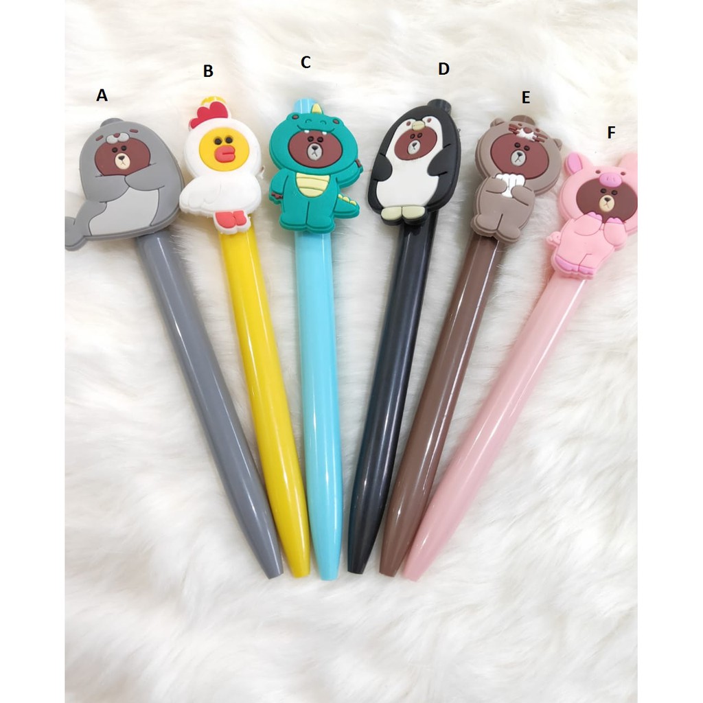 

Mixthings Line Brown Pen Lucu - Pena Kece Terbaru / Pena Sekolah / Pena Murah / Cute Pen