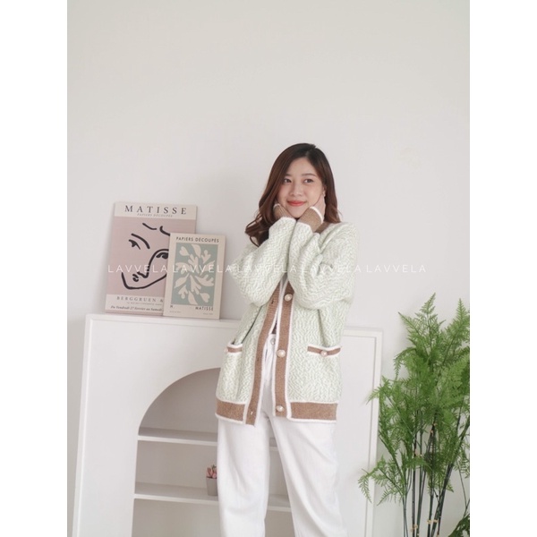 ALVARA CARDI LAVVELA CARDIGAN TEBAL IMPORT KOREAN