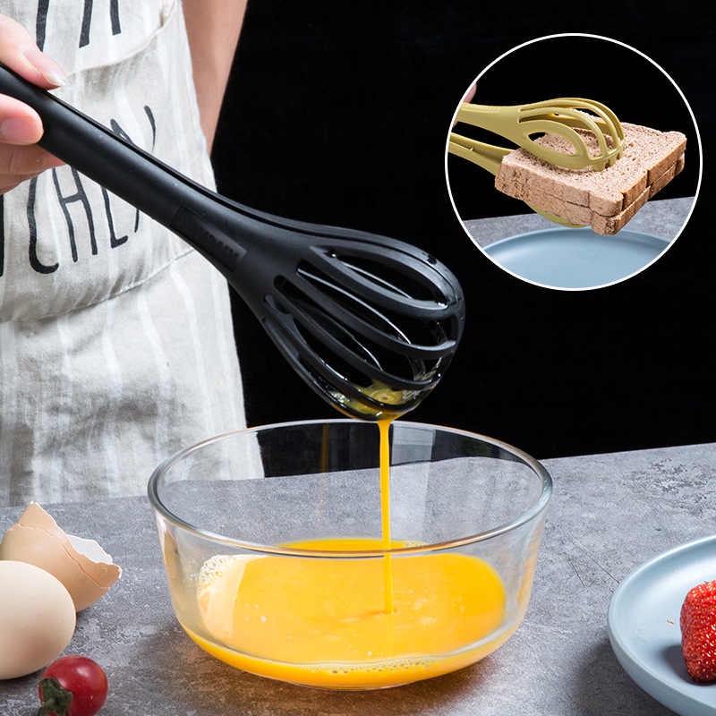 Pengocok Penjepit Telur Adonan Kue 3in1 / Spatula Kue Serbaguna / pencapit dan pengocok telur